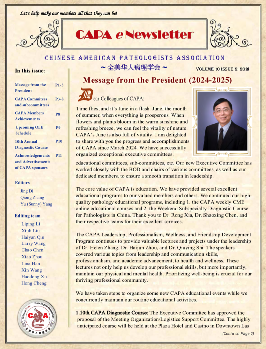 CAPA Newsletter 2023 1st issue
